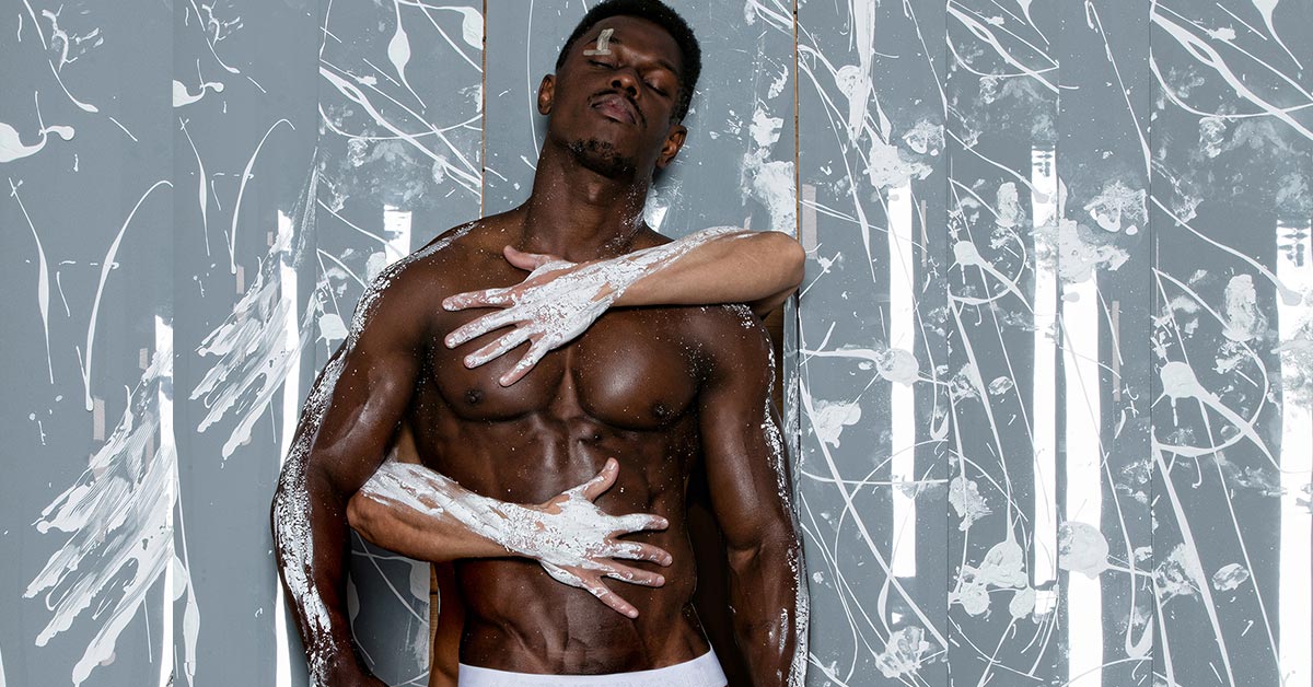 Male models Oliver Lewis and Kike Blud in the Modus Vivendi Back T line campaign 